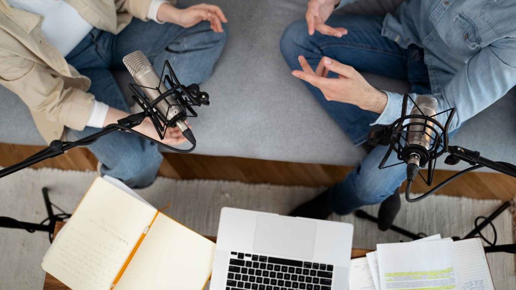 Pla zenital d'un pòdcast